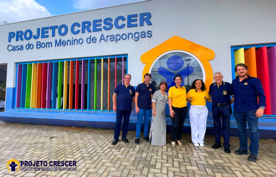 Projeto Crescer recebe a visita de representantes da empresa Wyda, Pennacchi e do Lions.