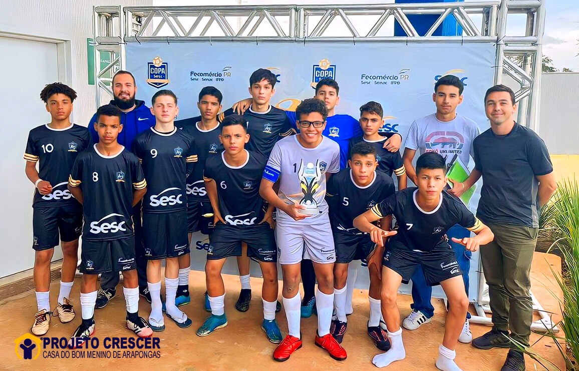Alunos do Projeto Crescer Alcançam 3° Lugar na Copa Sesc de Fut7 Sub 15 Alunos do Projeto Crescer Alcançam 3° Lugar na Copa Sesc de Fut7 Sub 15