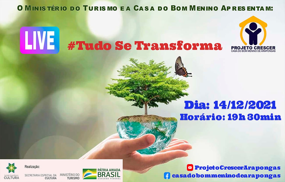 Convite: Live de encerramento do Projeto Crescer: Tudo se Transforma
